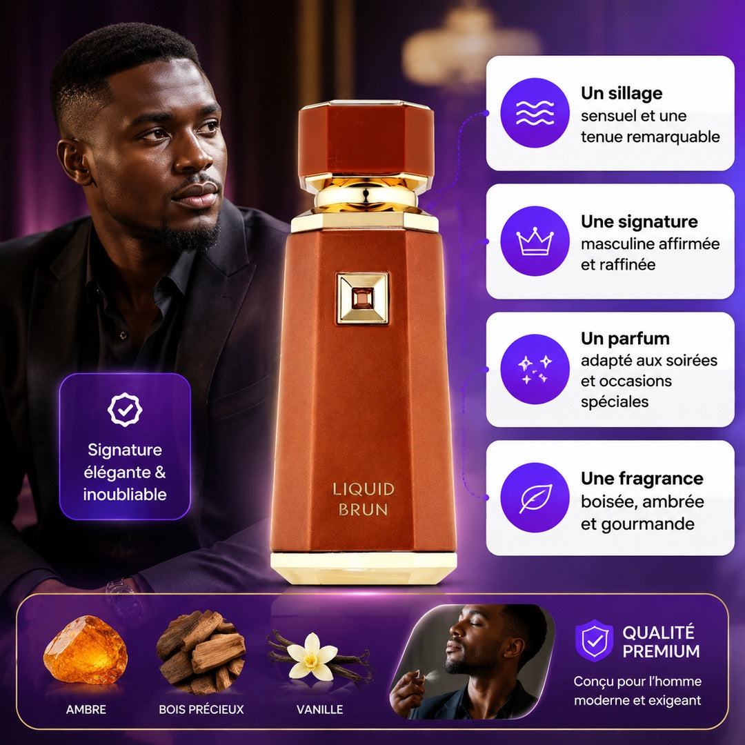 Affiche — Liquid Brun 364 - Parfum oriental boisé et ambré pour homme