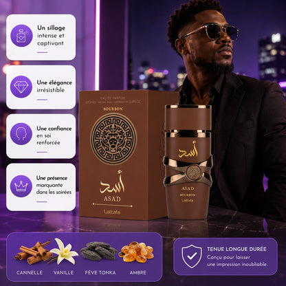 Affiche — Asad Bourbon Lattafa Perfumes Eau de Parfum 100 ml - Luxe et Élégance