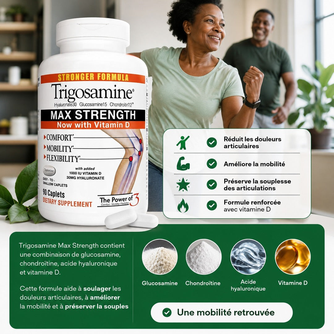 Affiche — Trigosamine Max Strength - Complément alimentaire pour le confort articulaire
