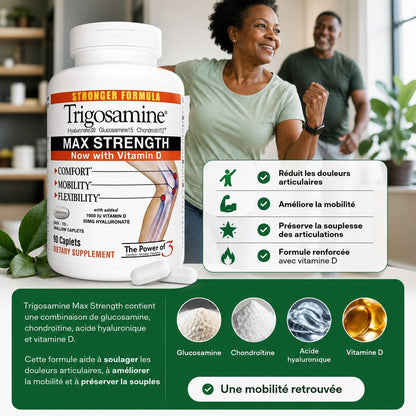 Affiche — Trigosamine Max Strength - Complément alimentaire pour le confort articulaire
