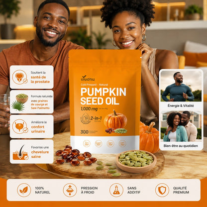 Affiche — Huile de Graines de Courge pour une Prostate Saine