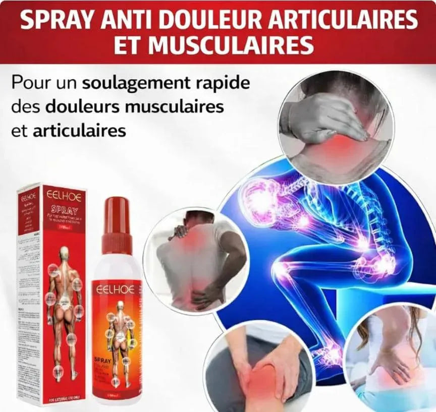 Spray Anti-Douleur Articulaires et Musculaires - Soulagement Rapide