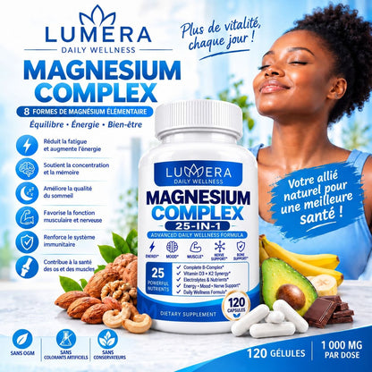 Magnésium Complex 25 en 1 + Complex de Vitamines B