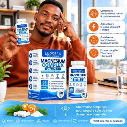 Magnésium Complex 25 en 1 + Complex de Vitamines B