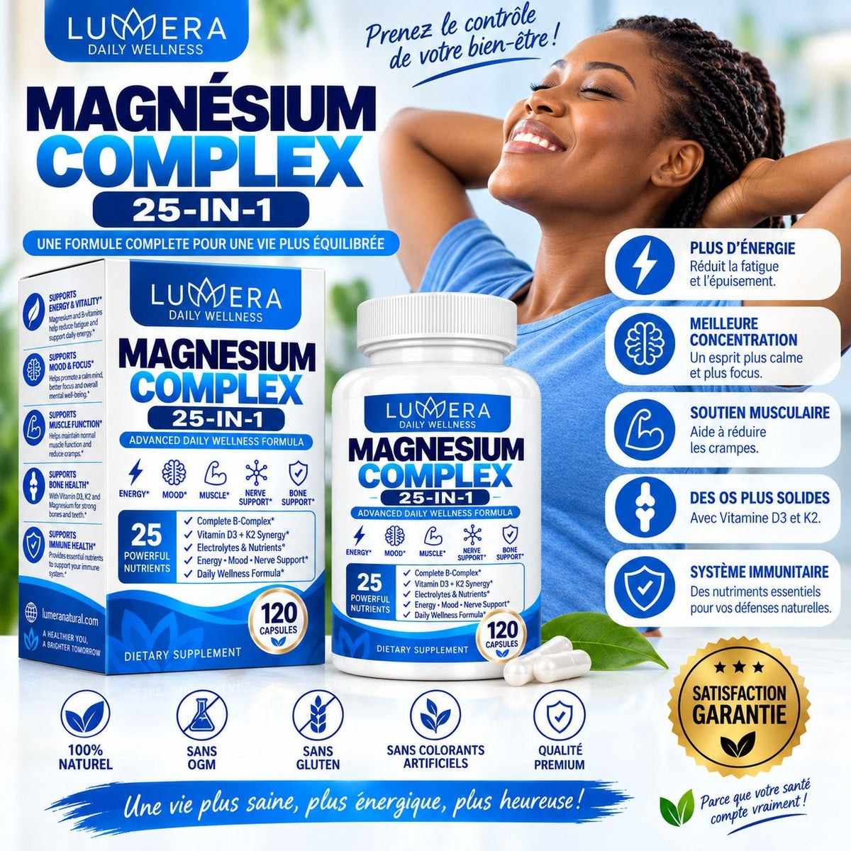 Magnésium Complex 25 en 1 + Complex de Vitamines B
