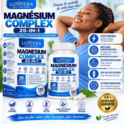 Magnésium Complex 25 en 1 + Complex de Vitamines B