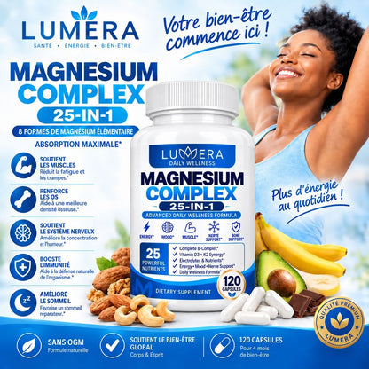Magnésium Complex 25 en 1 + Complex de Vitamines B