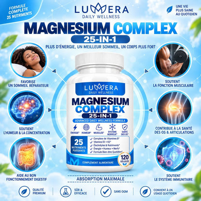 Magnésium Complex 25 en 1 + Complex de Vitamines B